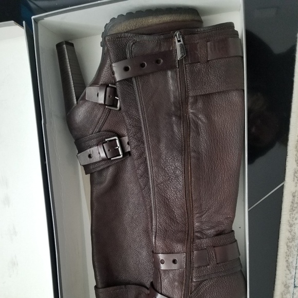 Italian Leather boots 4.5inch heel - Picture 1 of 4